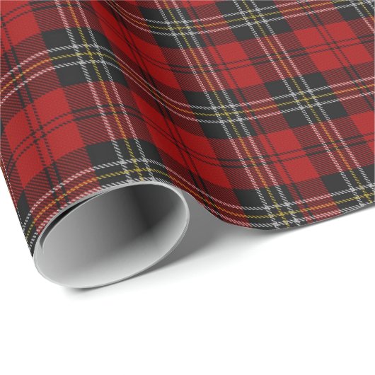 Papier voor onmiddellijke verpakking - Red Tartan  (Rol Hoek)