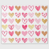 Papier voor onmiddellijke verpakking - Roze en gou (Vlak)