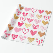 Papier voor onmiddellijke verpakking - Roze en gou (Uitgerold)