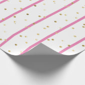 Papier voor onmiddellijke verpakking - Roze stripe (Hoek)