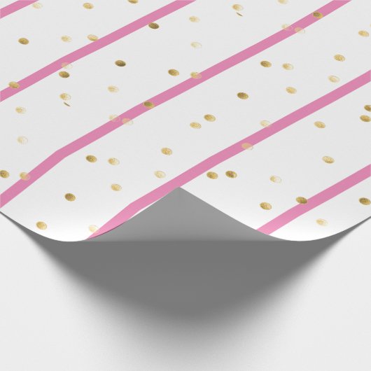 Papier voor onmiddellijke verpakking - Roze stripe (Hoek)