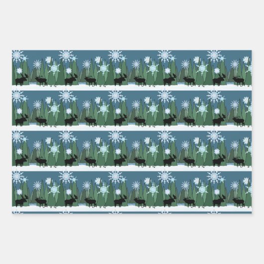 Papier voor onmiddellijke verpakking van "Moose an Inpakpapier Vel (Voorkant)