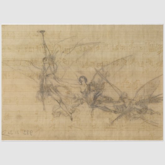 Papier voor ontkoppeling van Angels en muziek (Voorkant)