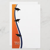 Papier voor Oranje en blauw Afstuderen (Voorkant / Achterkant)