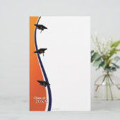 Papier voor Oranje en blauw Afstuderen (Staand voorkant)