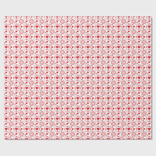 Papier voor ornamental Red Hearts (Vlak)