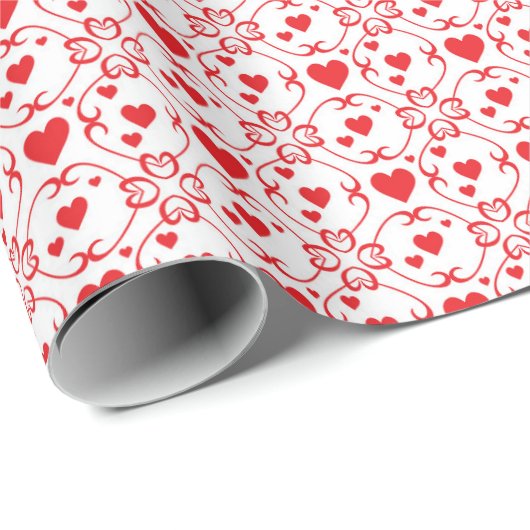 Papier voor ornamental Red Hearts (Rol Hoek)
