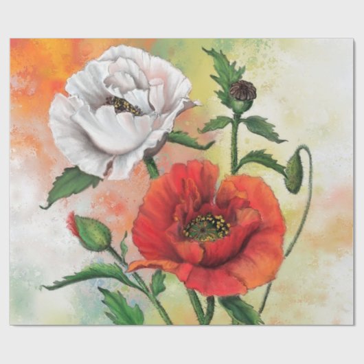 Papier voor papaver (Vlak)