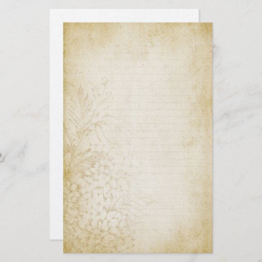 Papier voor  papier met aderige Floral (Voorkant / Achterkant)