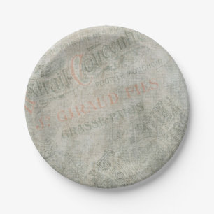 Papier voor  papier — Parisiaans reclameinkend Papieren Bordje