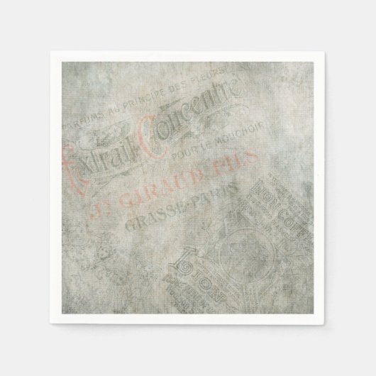 Papier voor  papier — Parisiaans reclameinkend Servet (Voorkant)