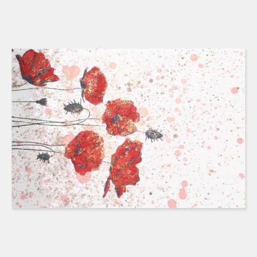 Papier voor papieronmiddellijke verpakking (Poppy  Inpakpapier Vel (Voorkant 3)