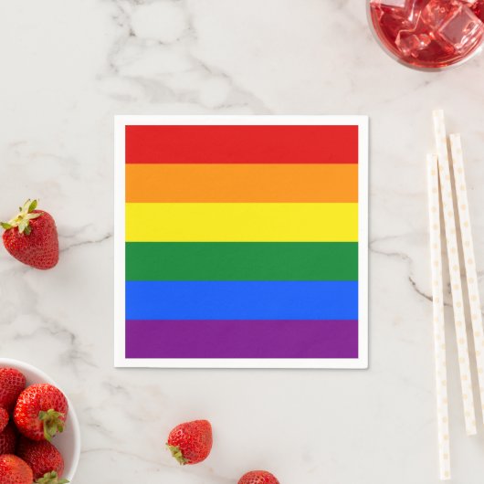 Papier voor patriottisch gebruik, met LGBT-vlag Servetten (Insitu)