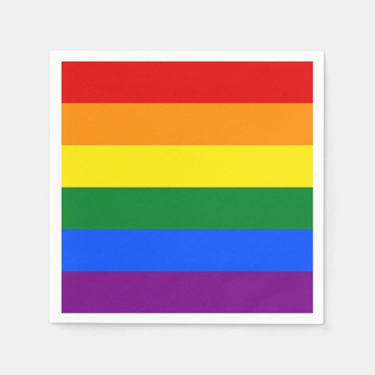 Papier voor patriottisch gebruik, met LGBT-vlag Servetten (Voorkant)