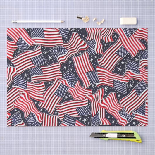 Papier voor patriottisch vlaggenstaatweefsel (Craft)