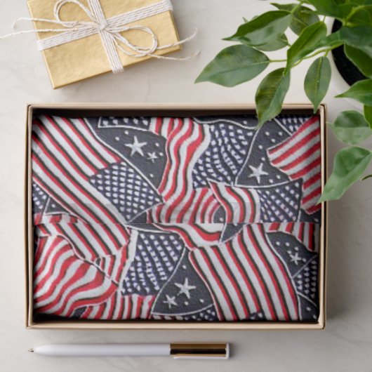 Papier voor patriottisch vlaggenstaatweefsel (Geschenk)