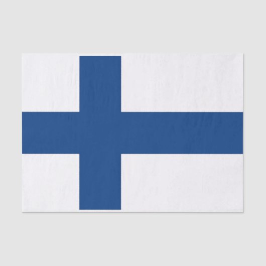 Papier voor patriottisch weefsel met Finse vlag (Voorkant)