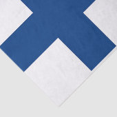 Papier voor patriottisch weefsel met Finse vlag (Detail)