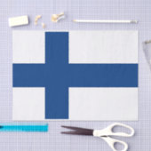 Papier voor patriottisch weefsel met Finse vlag (Craft)