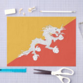 Papier voor patriottisch weefsel met vlag van Bhut (Craft)