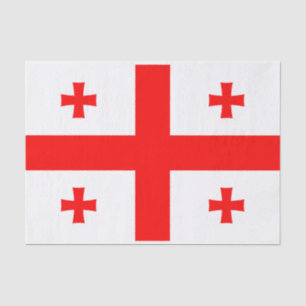 Papier voor patriottisch weefsel met vlag van Geor