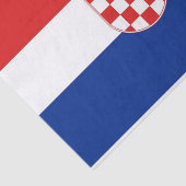 Papier voor patriottisch weefsel met vlag van Kroa (Detail)