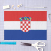 Papier voor patriottisch weefsel met vlag van Kroa (Craft)