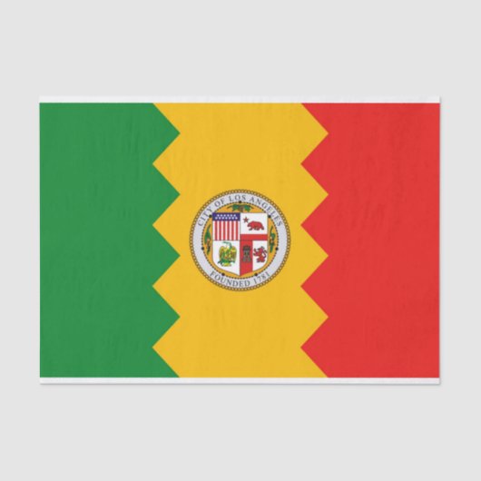 Papier voor patriottisch weefsel met vlag van Los  (Voorkant)