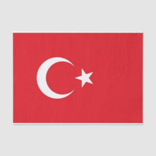 Papier voor patriottisch weefsel met vlag van Turk