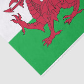 Papier voor patriottisch weefsel met vlag van Wale (Detail)