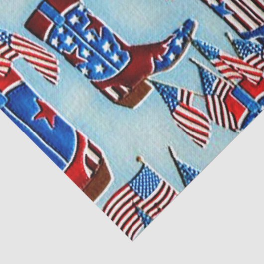 Papier voor patriottische cowboy booten (Detail)