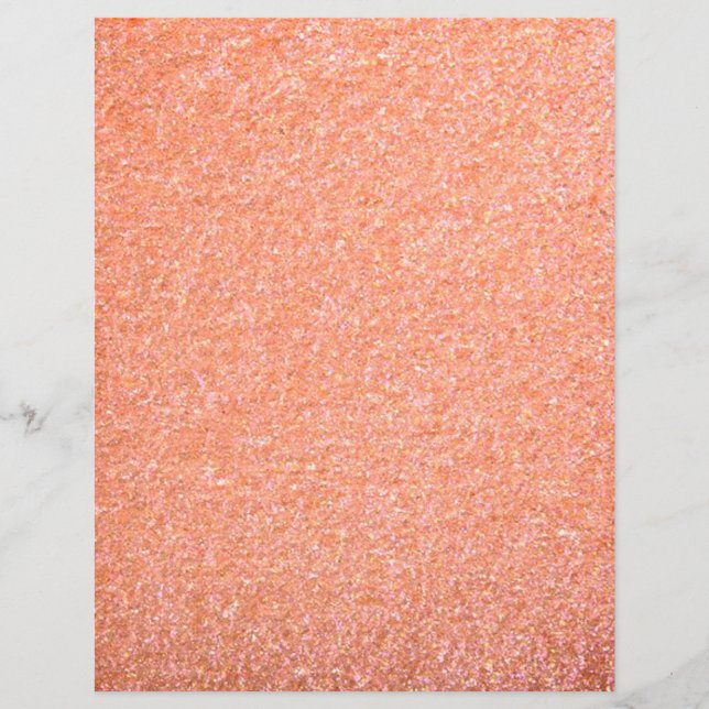 Papier voor peach Glitter Texture Scrapbook (Voorkant)