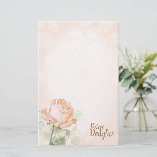 Papier voor persoonlijk Briefpapier Roos (Staand voorkant)