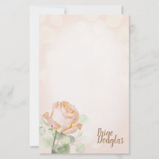 Papier voor persoonlijk Briefpapier Roos (Voorkant)
