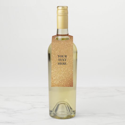 Papier voor persoonlijk faux-goudglitter flessenhanger (Op fles)
