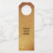 Papier voor persoonlijk faux-goudglitter flessenhanger (Voorkant)