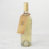 Papier voor persoonlijk faux-goudglitter flessenhanger (Schuin)