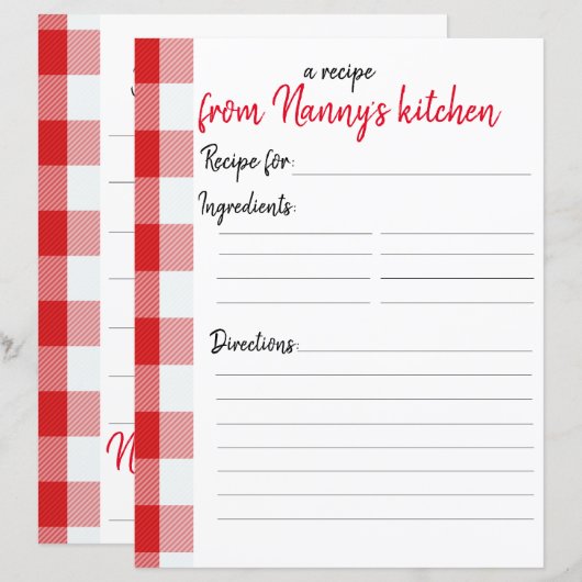 Papier voor persoonlijk gebruik (Voorkant / Achterkant)