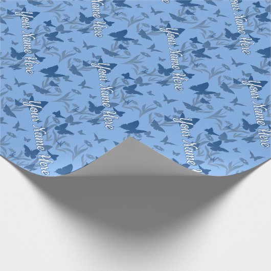 Papier voor persoonlijke cadeautjes met vlindervul (Hoek)