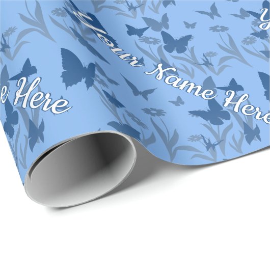 Papier voor persoonlijke cadeautjes met vlindervul (Rol Hoek)