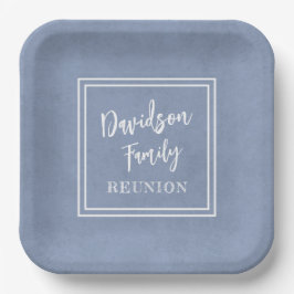 Papier voor persoonlijke naam: Event Dusty Blue Pa Papieren Bordje