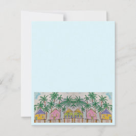 papier voor plakboeken van tropische hutten