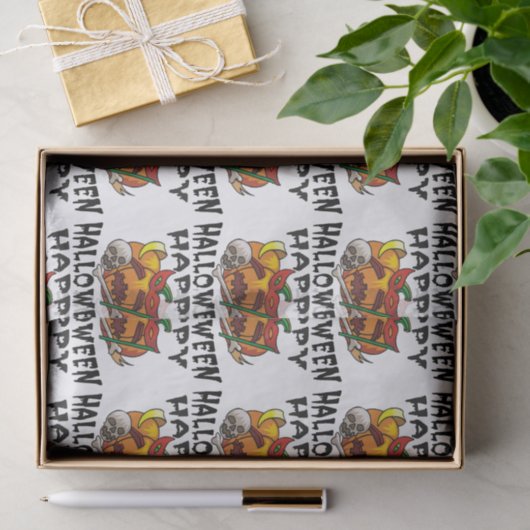 Papier voor pompoenen van halloween (Geschenk)