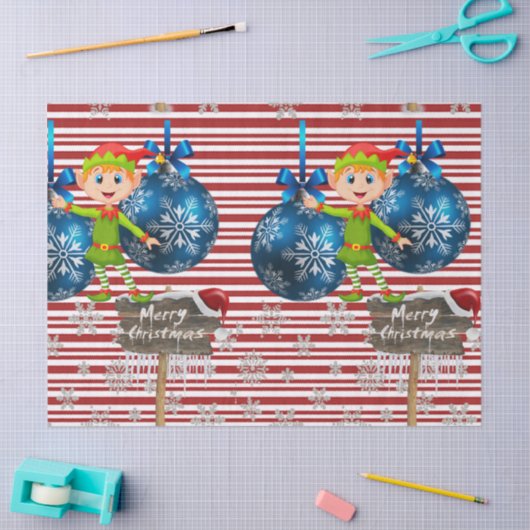 Papier voor prettige kerstcadeaus Elf (Craft)