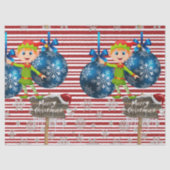 Papier voor prettige kerstcadeaus Elf (Voorkant)