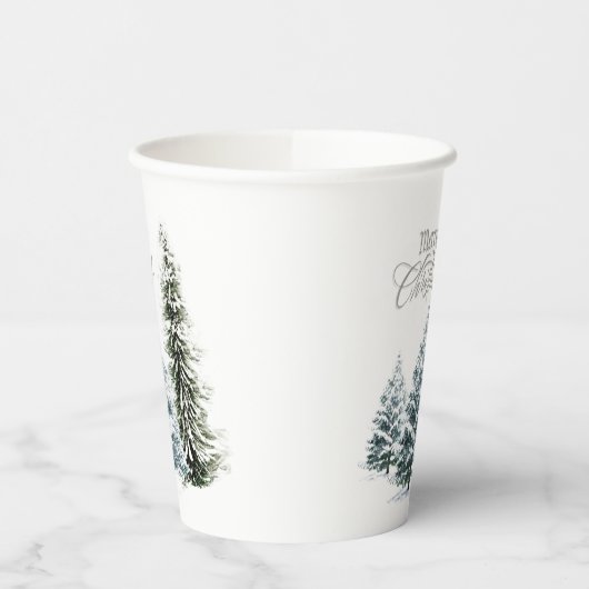 Papier voor prettige kerstwinter papieren bekers (Links)