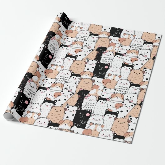 Papier voor puppy Pattern-overvulling (Uitgerold)