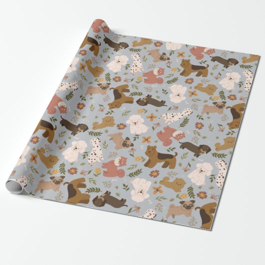 Papier voor puppy Pattern-overvulling (Uitgerold)