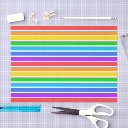 Papier voor regenboog en witte strepen (Craft)