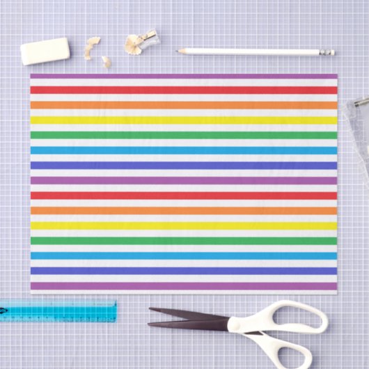 Papier voor regenboog en witte strepen (Craft)